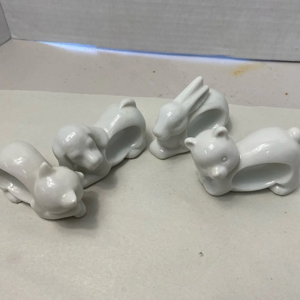 Set of 4 Animal Napkin Holders Made in Japan (DD)